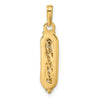 10k & Rhodium Mezuzah w/Shin Charm