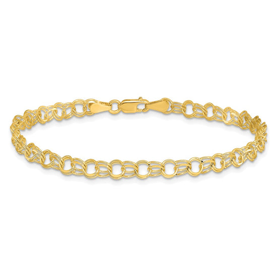 Gold Double Link Charm Bracelets