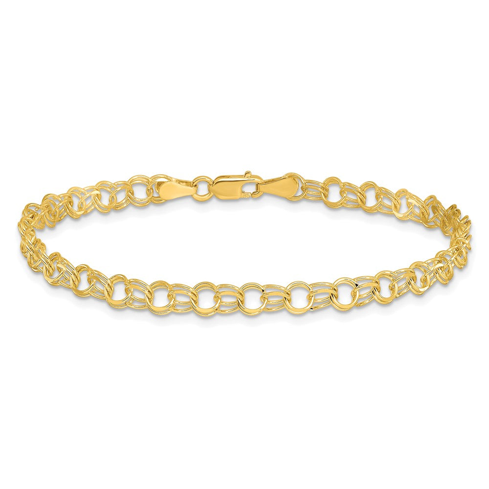 Gold Double Link Charm Bracelets
