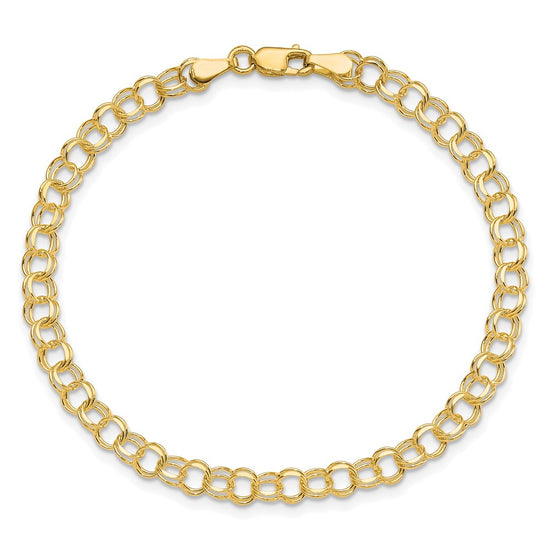 Gold Double Link Charm Bracelets