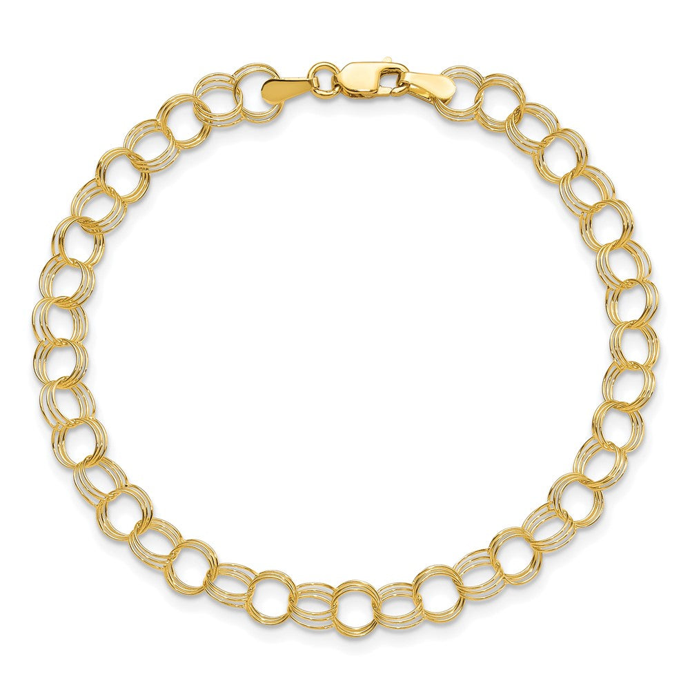 Gold Heavy Double Link Charm Bracelets