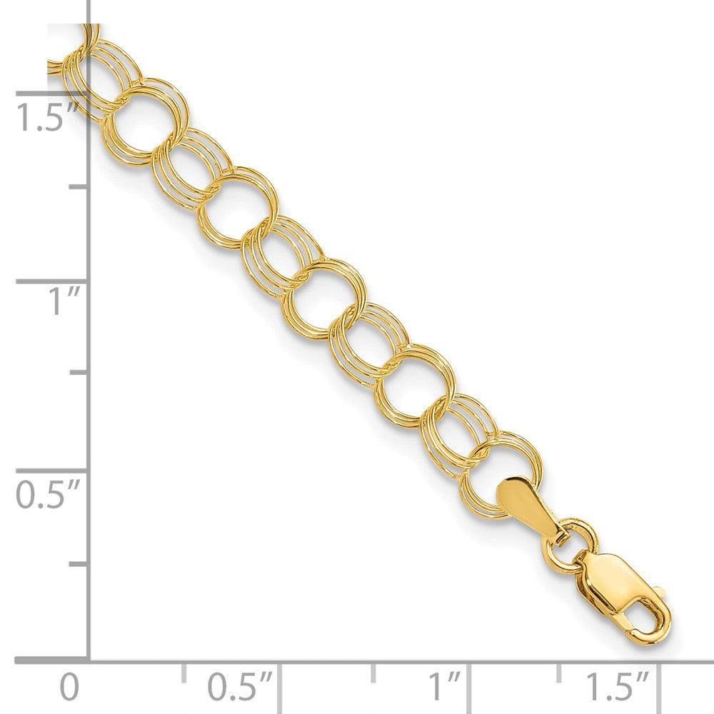 Gold Heavy Double Link Charm Bracelets