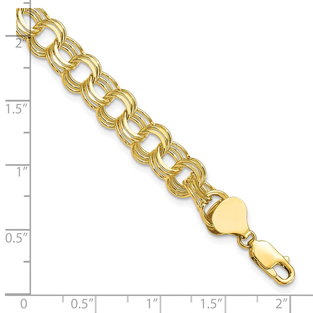 Gold Heavy Double Link Charm Bracelets