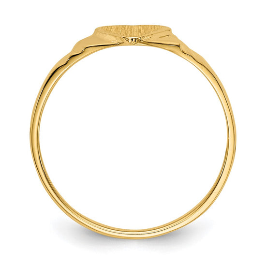 Gold Polished Children's Heart Rings