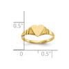 Gold Polished Children's Heart Rings