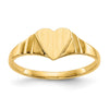 Gold Polished Children's Heart Rings