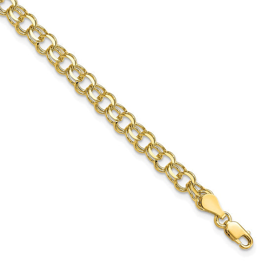 Gold Double Link Charm Bracelets