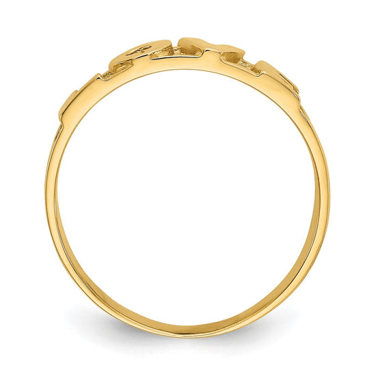 Gold Polished Love Rings