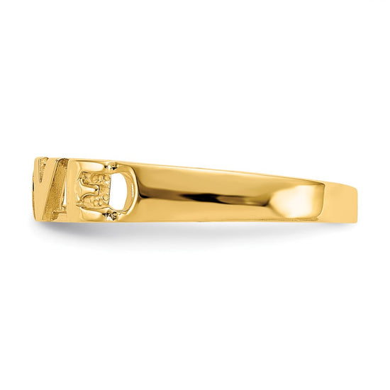Gold Polished Love Rings