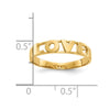 Gold Polished Love Rings
