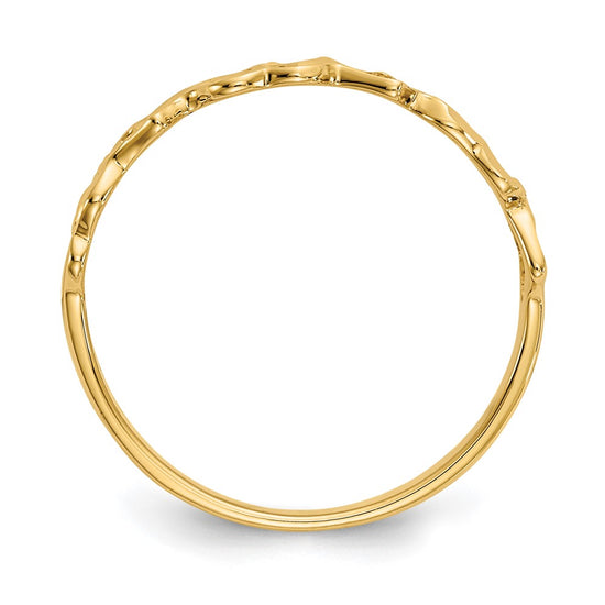 Gold Polished Heart Ring