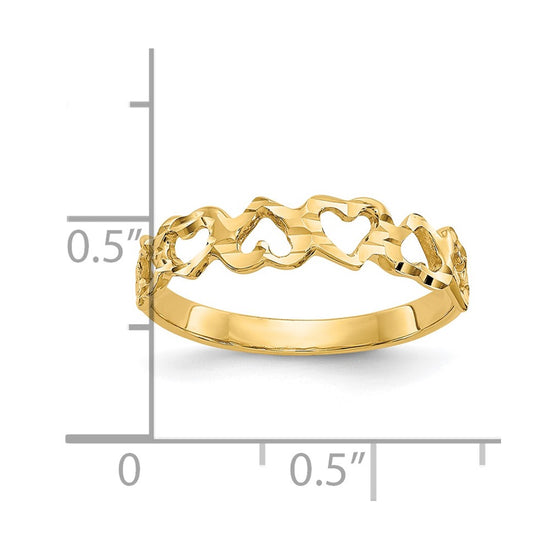 Gold Polished Heart Ring