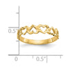 Gold Polished Heart Ring