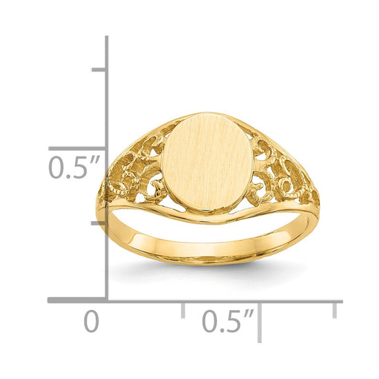 Polished Gold Fancy Signet Rings