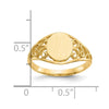 Polished Gold Fancy Signet Rings