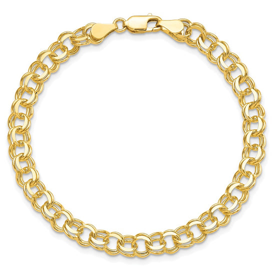 Gold Double Link Charm Bracelets