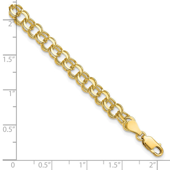 Gold Double Link Charm Bracelets