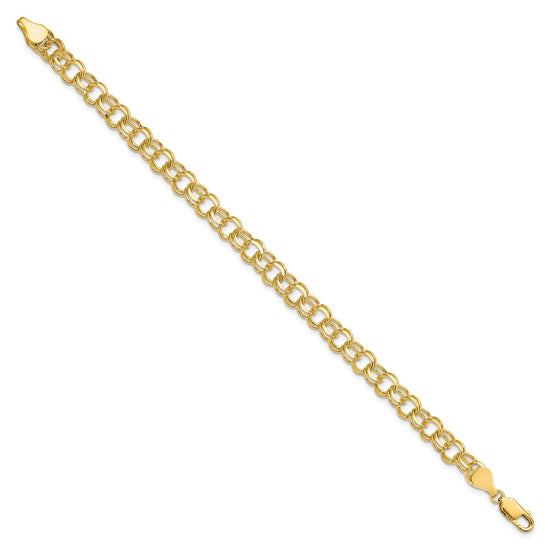 Gold Double Link Charm Bracelets