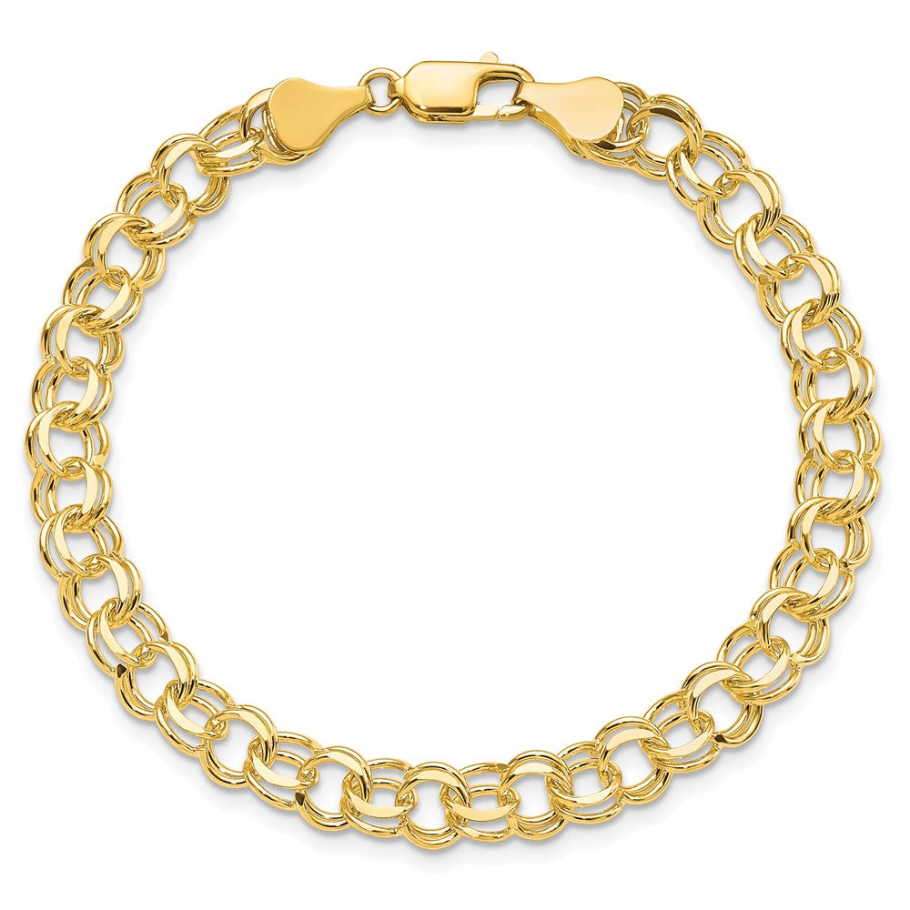 Gold Double Link Charm Bracelets