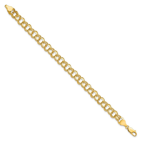 Gold Double Link Charm Bracelets