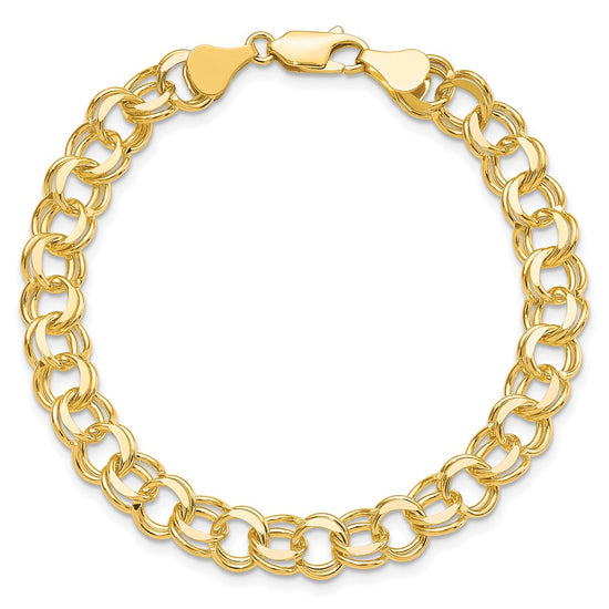 Gold Double Link Charm Bracelets