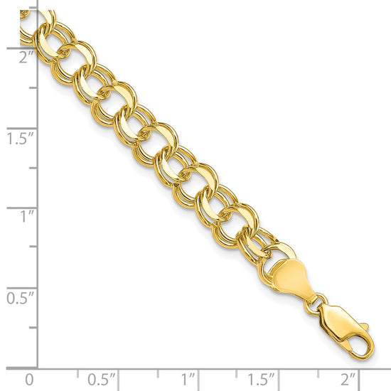 Gold Double Link Charm Bracelets