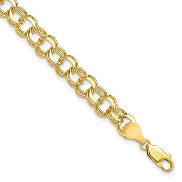 Gold Double Link Charm Bracelets