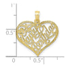 10K Solid Talking HAPPY BIRTHDAY Heart Pendant