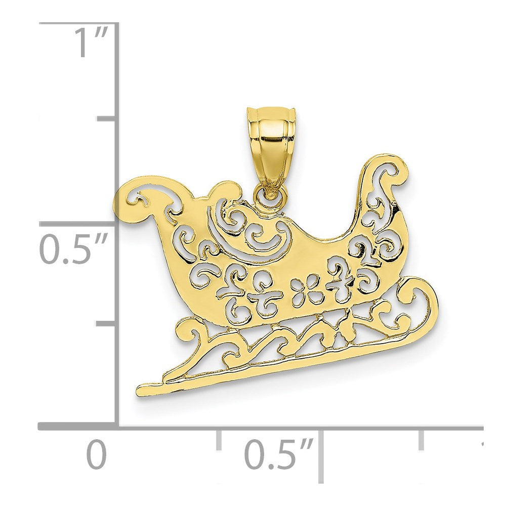 Gold Polished Christmas Pendants