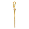 10k Polished Floral Charm Holder