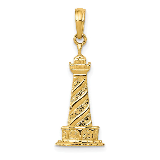 Gold Polished Lighthouse Pendants