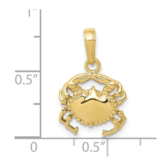 Gold Polished Crab Pendants