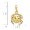 Gold Polished Crab Pendants