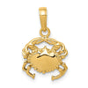 Gold Polished Crab Pendants