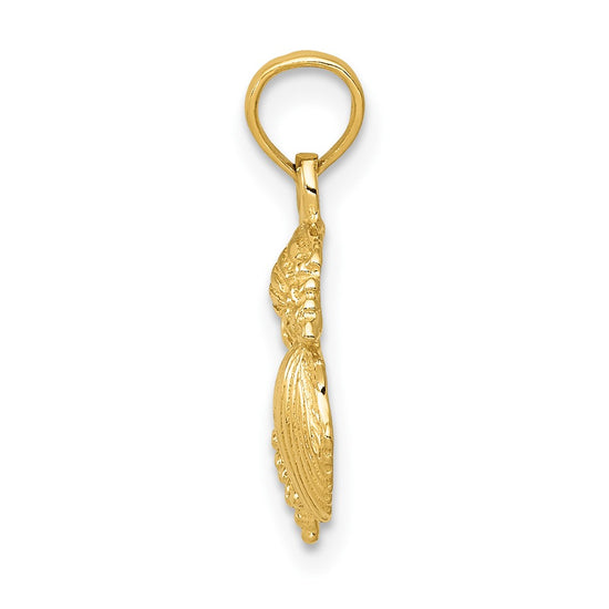 Gold Polished Sea Shell Pendants