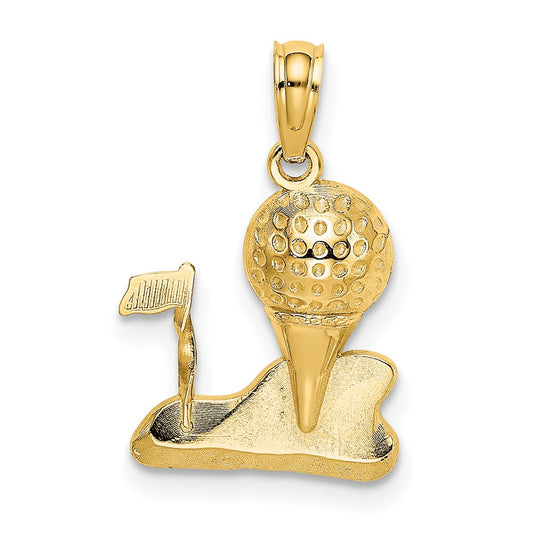 Gold Polished Golf Pendants