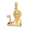 Gold Polished Golf Pendants