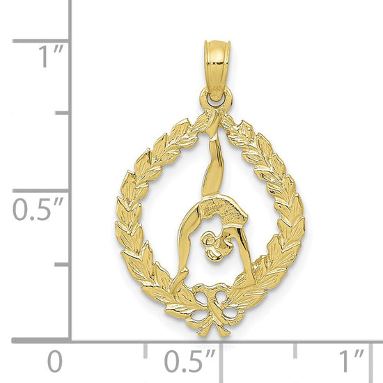Gold Polished Gymnastics Pendants