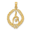 Gold Polished Gymnastics Pendants