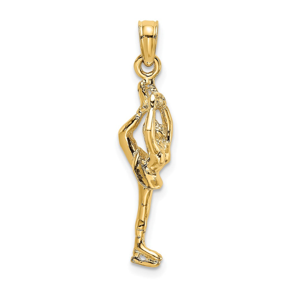 Gold Polished Ice Skating Pendants