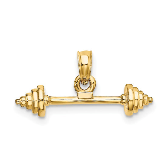Gold Polished Barbell Pendants