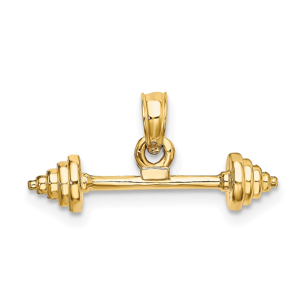 Gold Polished Barbell Pendants