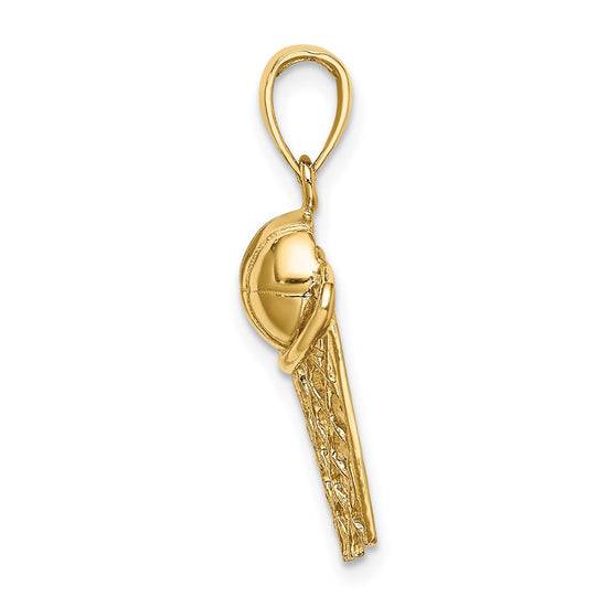 Gold Polished Basketball Pendants