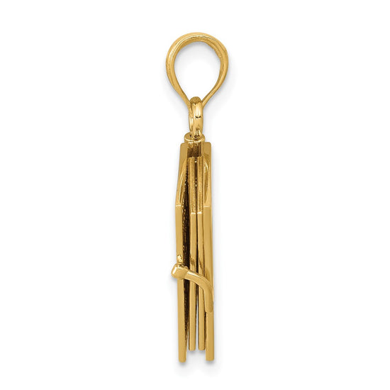 10K  3D Lords Prayer Bible Pendant
