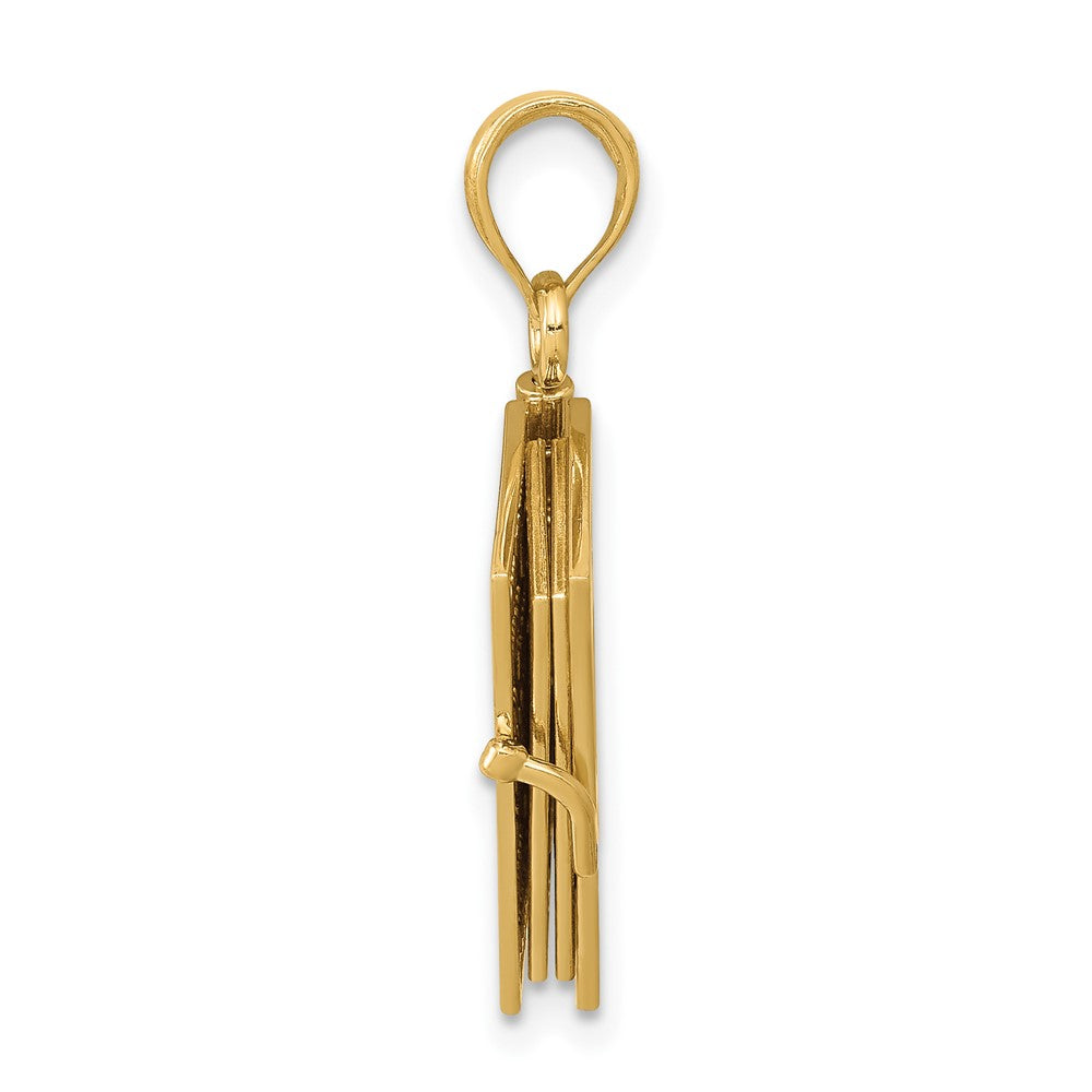 10K  3D Lords Prayer Bible Pendant