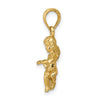 10k  3D Polished Solid Angel Pendant