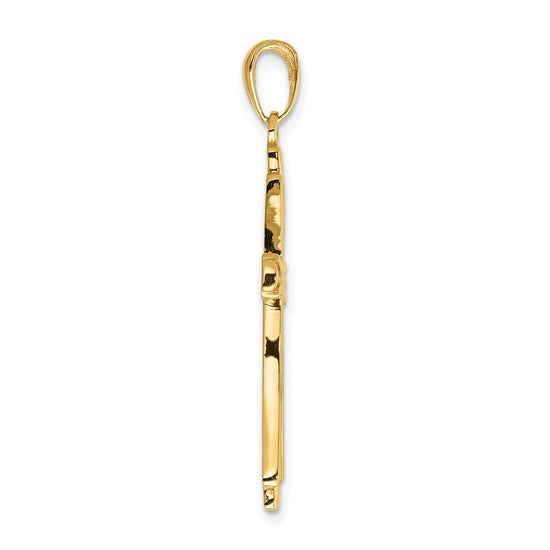 Gold Latin Cross Pendant