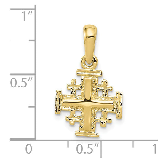 Gold Jerusalem Cross Pendant