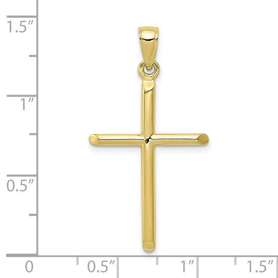 Gold Hollow Latin Cross Pendant