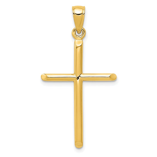 Gold Hollow Latin Cross Pendant